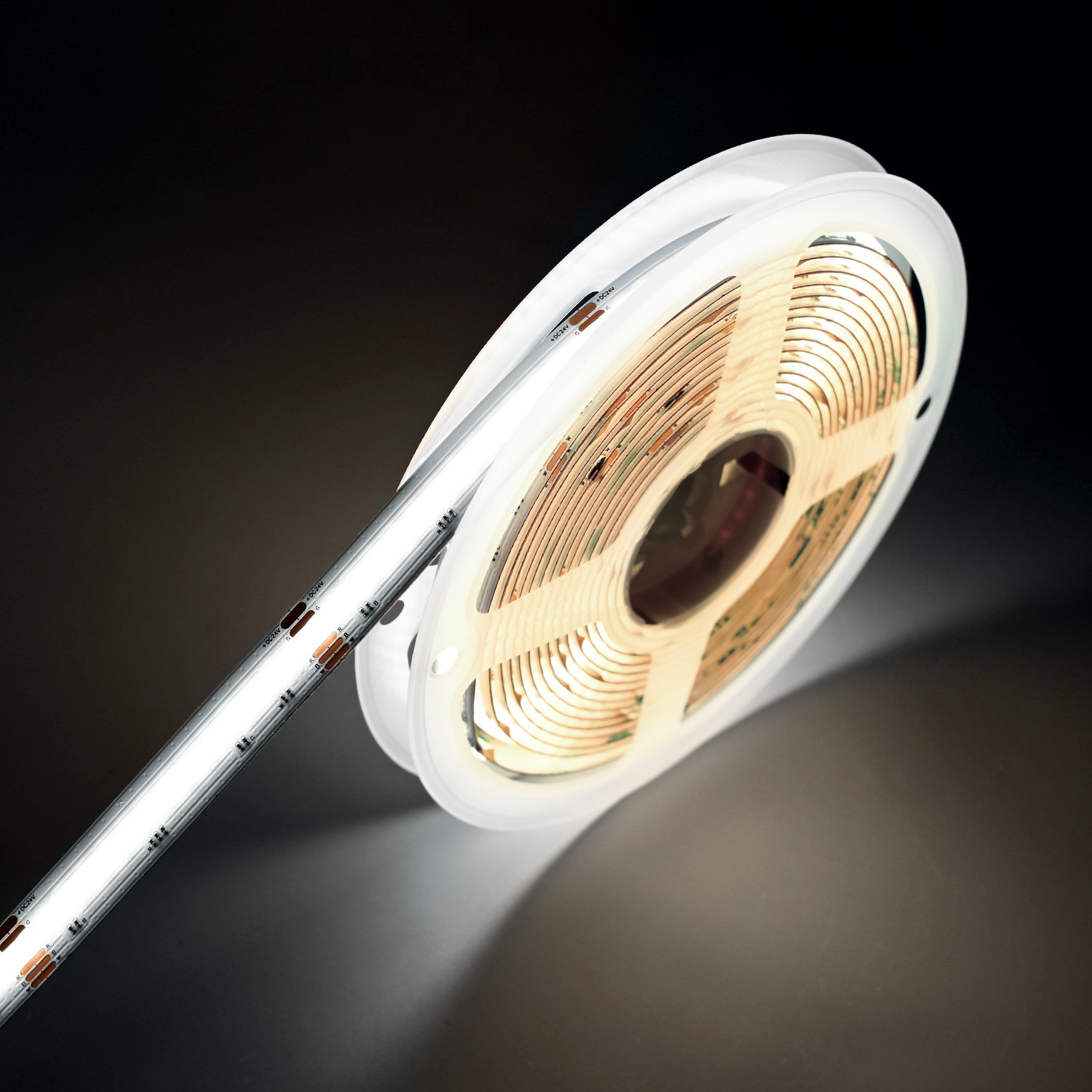 Atom LED - Neutron 12mm 24v 16w 896 LEDS p/mtr RGBW+65K LED Strip NON IP Per Mtr Cri90+